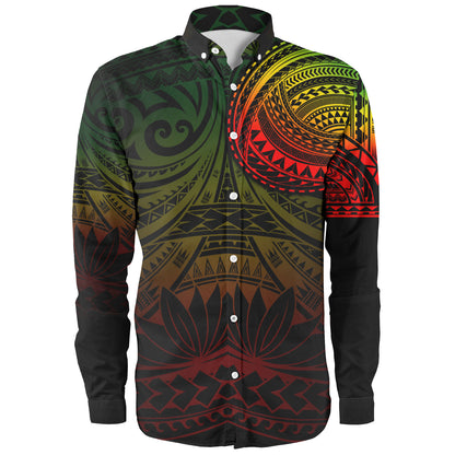 Polynesian Long Sleeve Shirt Polynesian Pattern Special Design