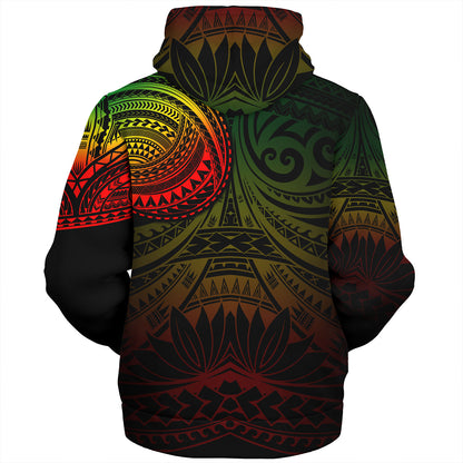 Polynesian Sherpa Hoodie Polynesian Pattern Special Design
