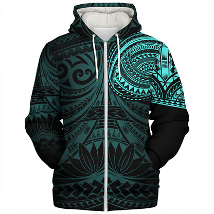 Polynesian Sherpa Hoodie Polynesian Pattern Special Design