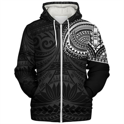 Polynesian Sherpa Hoodie Polynesian Pattern Special Design