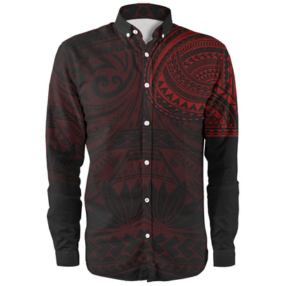 Polynesian Long Sleeve Shirt Polynesian Pattern Special Design