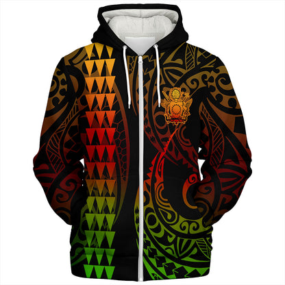 Cook Islands Sherpa Hoodie Kakau Style
