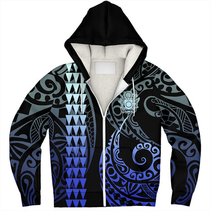 Cook Islands Sherpa Hoodie Kakau Style
