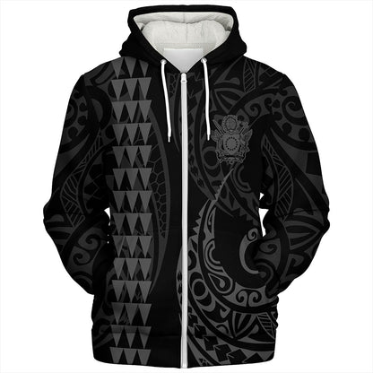 Cook Islands Sherpa Hoodie Kakau Style
