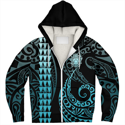 Cook Islands Sherpa Hoodie Kakau Style Ver.1