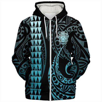 Cook Islands Sherpa Hoodie Kakau Style Ver.1