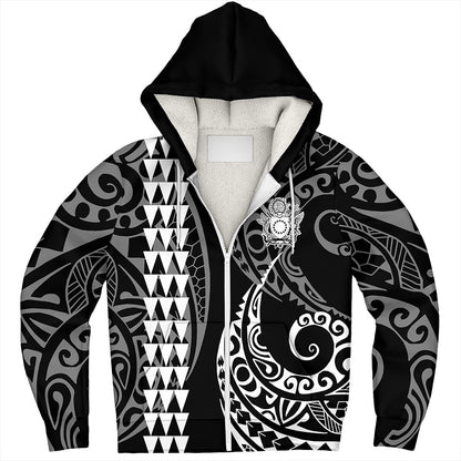 Cook Islands Sherpa Hoodie Kakau Style Ver.1