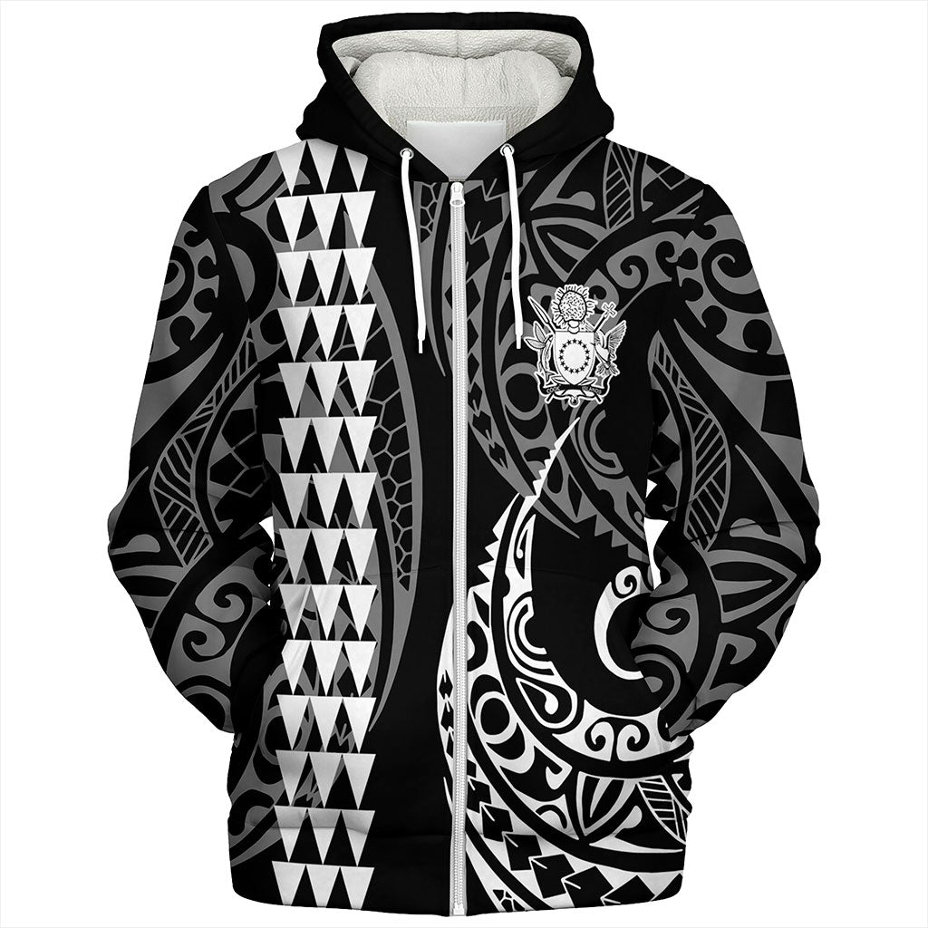Cook Islands Sherpa Hoodie Kakau Style Ver.1