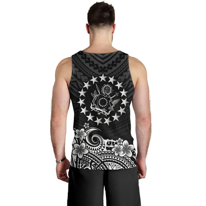 Cook Islands Tank Top Plumeria Flowers Tribal Motif Design