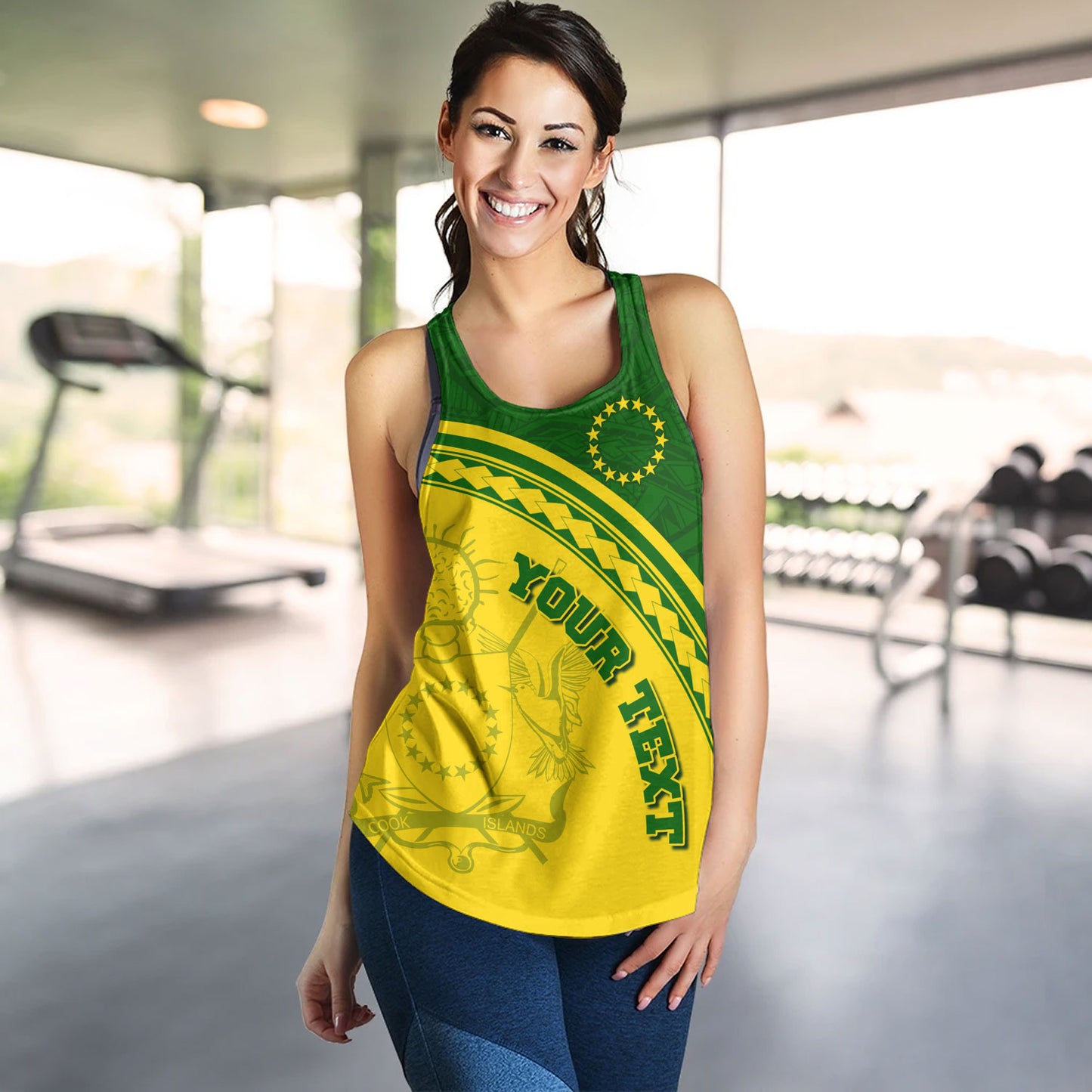 Cook Islands Custom Personalised Women Tank Polynesian Tribal Patterns Curve Style