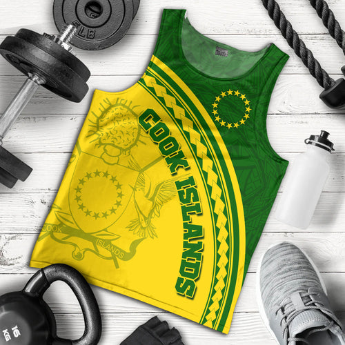 Cook Islands Custom Personalised Tank Top Polynesian Tribal Patterns Curve Style