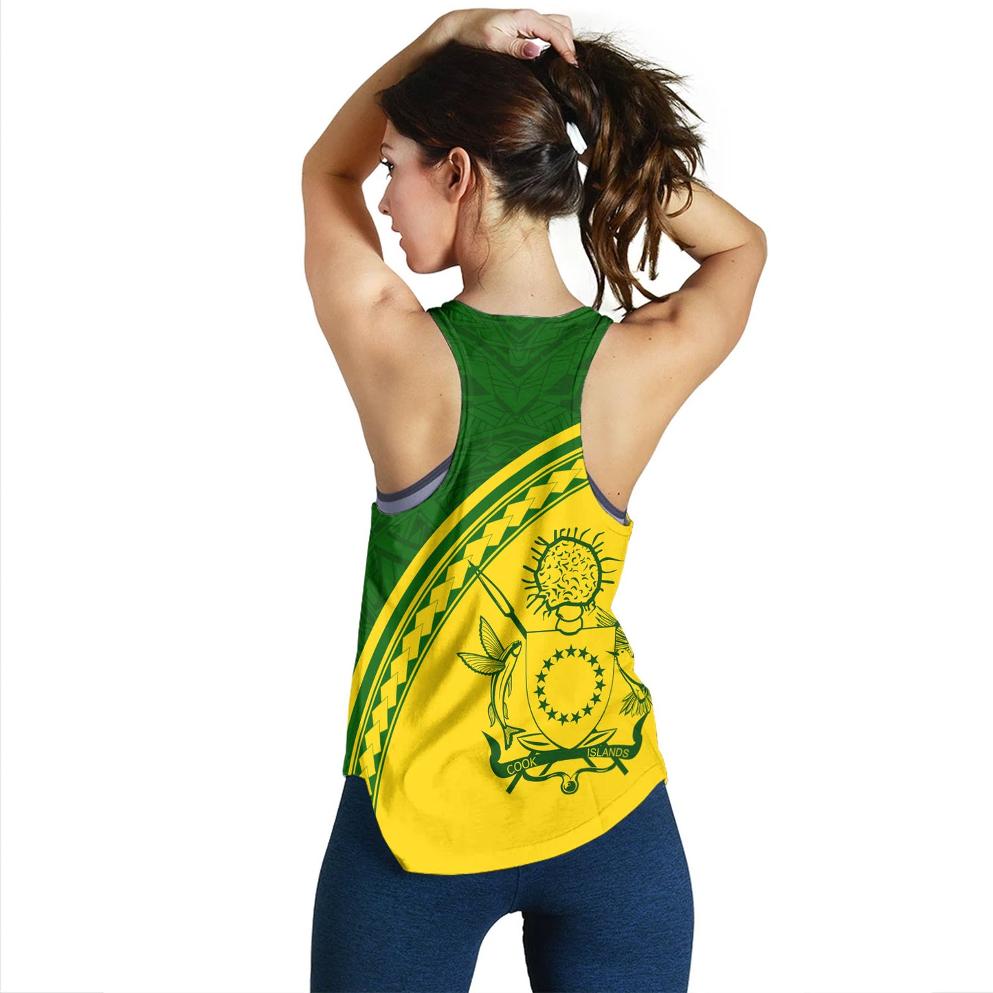 Cook Islands Custom Personalised Women Tank Polynesian Tribal Patterns Curve Style