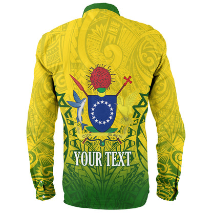 Cook Islands Custom Personalised Long Sleeve Shirt Seal With Flag Style