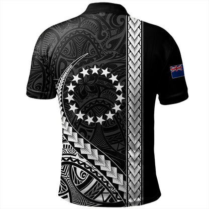 Cook Islands Polo Shirt Tribal Polynesian Coat Of Arms