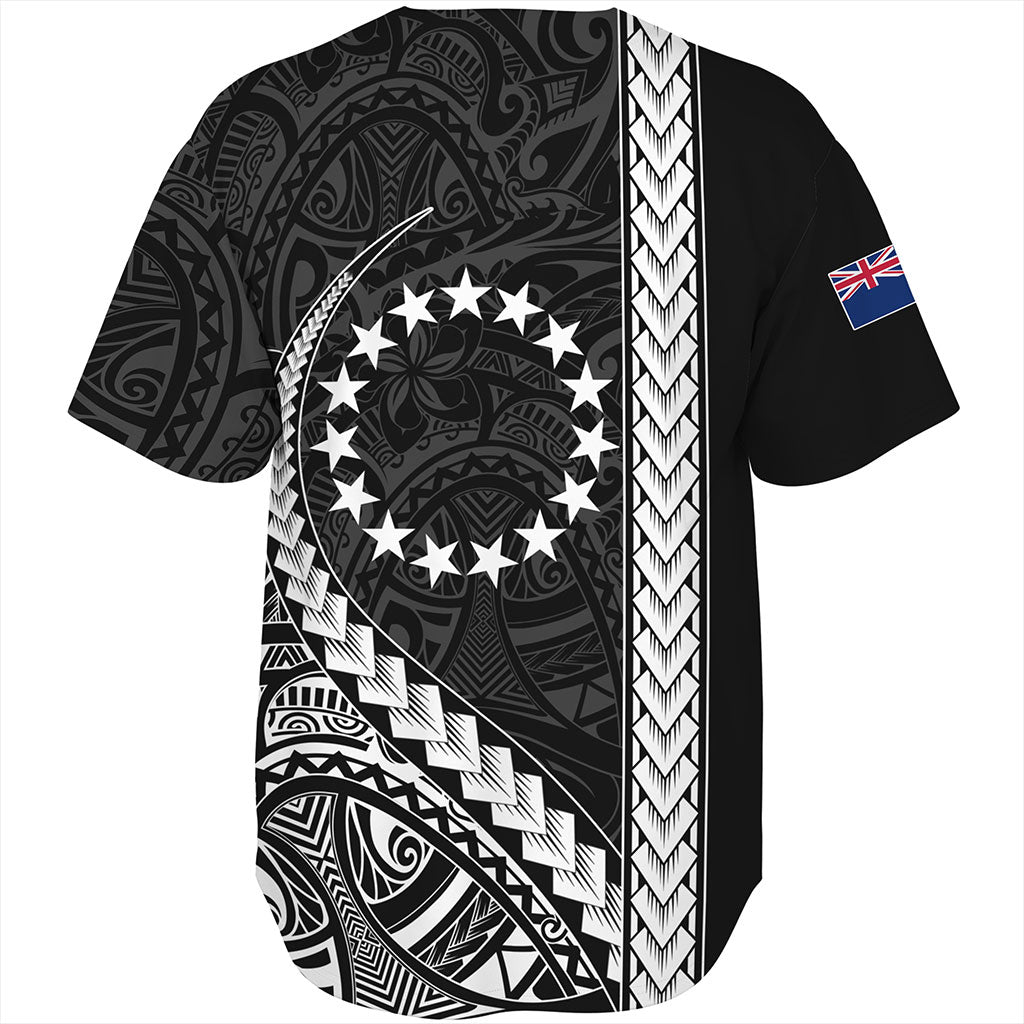 Cook Islands Baseball Shirt Tribal Polynesian Coat Of Arms