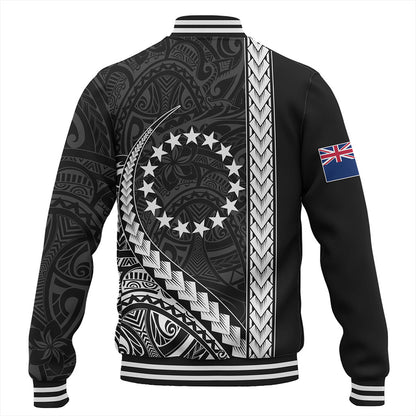 Cook Islands Baseball Jacket Tribal Polynesian Coat Of Arms