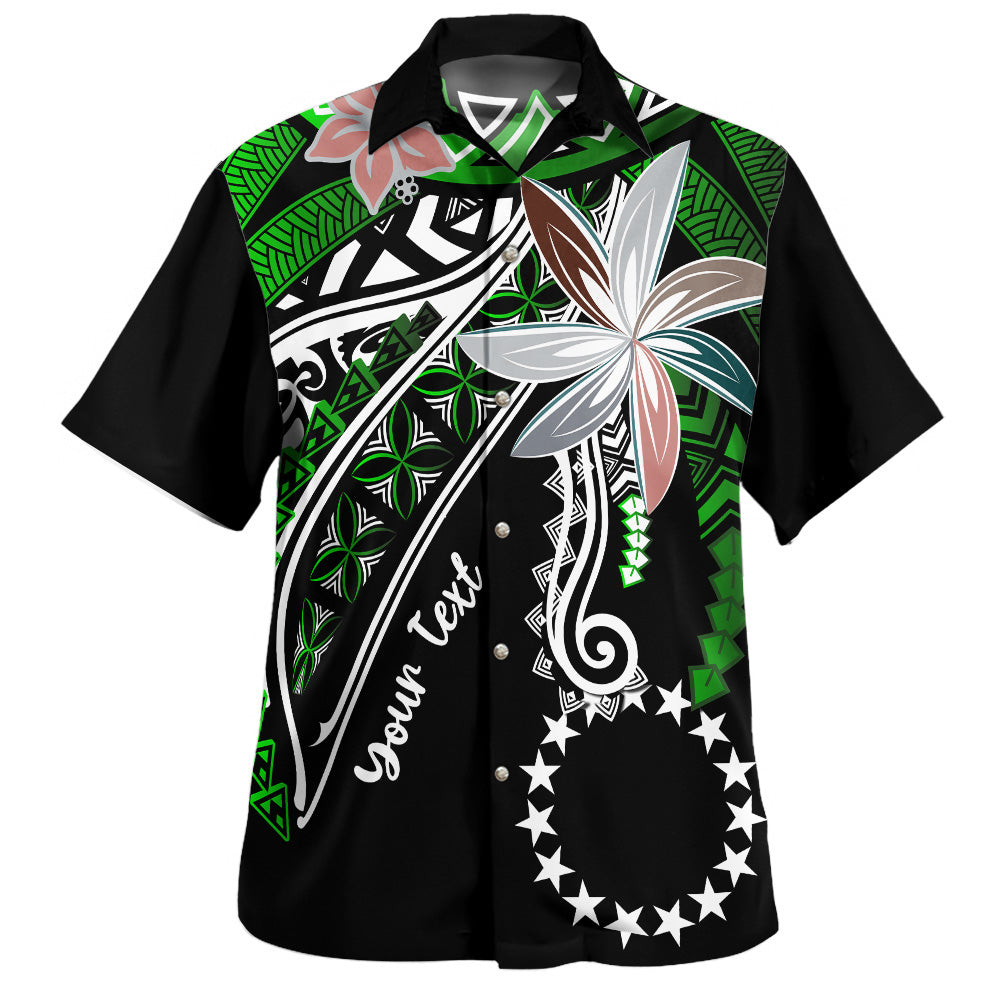 Cook Islands Hawaiian Shirt Custom Personalised Fanciful Forest Green