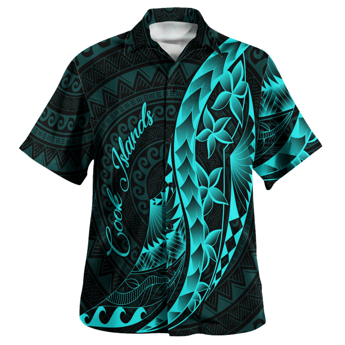 Cook Islands Custom Personalised Hawaiian Shirt Polynesian Pattern Style