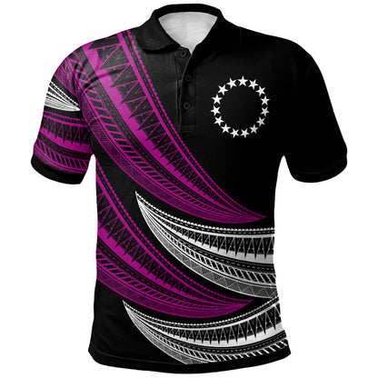 Cook Islands Custom Personalised Polo Shirt - Wave Pattern Alternating