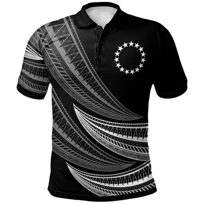 Cook Islands Custom Personalised Polo Shirt - Wave Pattern Alternating