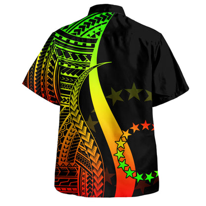 Cook Islands Custom Personalised Hawaiian Shirt Polynesian Tentacle Tribal Pattern