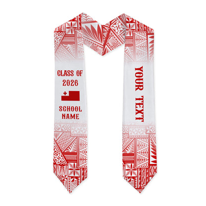 Tonga Graduation Stole Custom 2026 Polynesian Tribal Tongan Flag