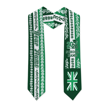 Hawaii Graduation Stole Custom Class 2026 Of Aloha Flag With Flower Lie Beautiful