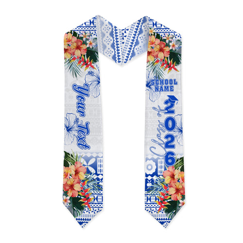 Fiji Graduation Stole Custom Class Of 2026 Tropical Garden Style