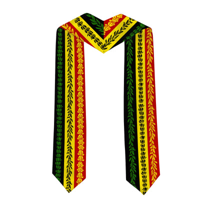 Hawaii Graduation Stole Custom Class 2026 Of Aloha Flag With Flower Lie Beautiful