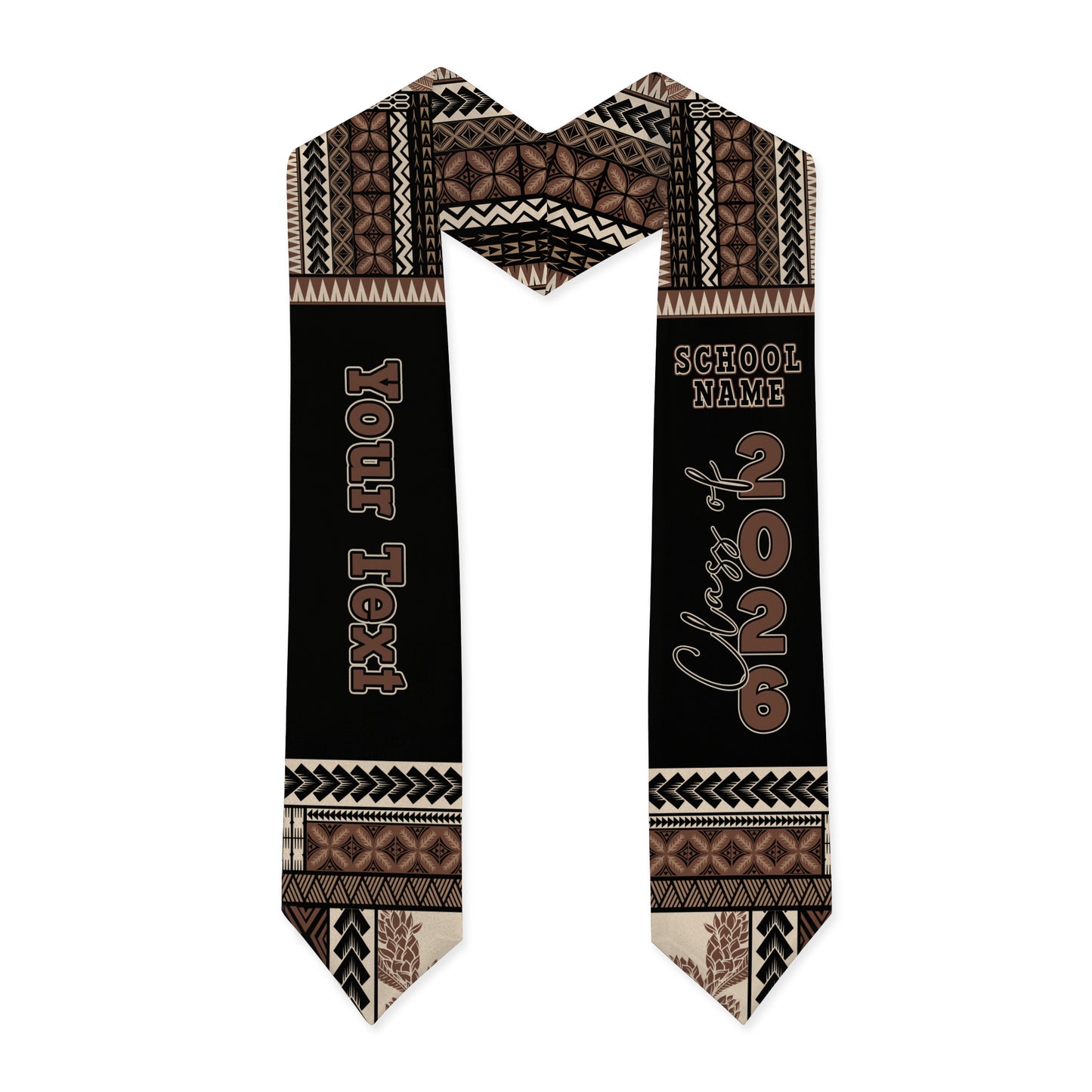 Samoa Graduation Stole Custom Class 2026 Samoan Siapo Motif Classic Style