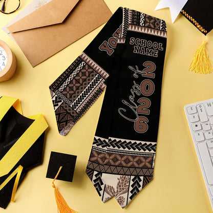 Samoa Graduation Stole Custom Class 2026 Samoan Siapo Motif Classic Style