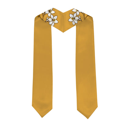 Philippines Filipinos Graduation Stole Custom Sampaguita Flower Royal Frame Image