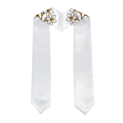Philippines Filipinos Graduation Stole Custom Sampaguita Flower Royal Frame Image