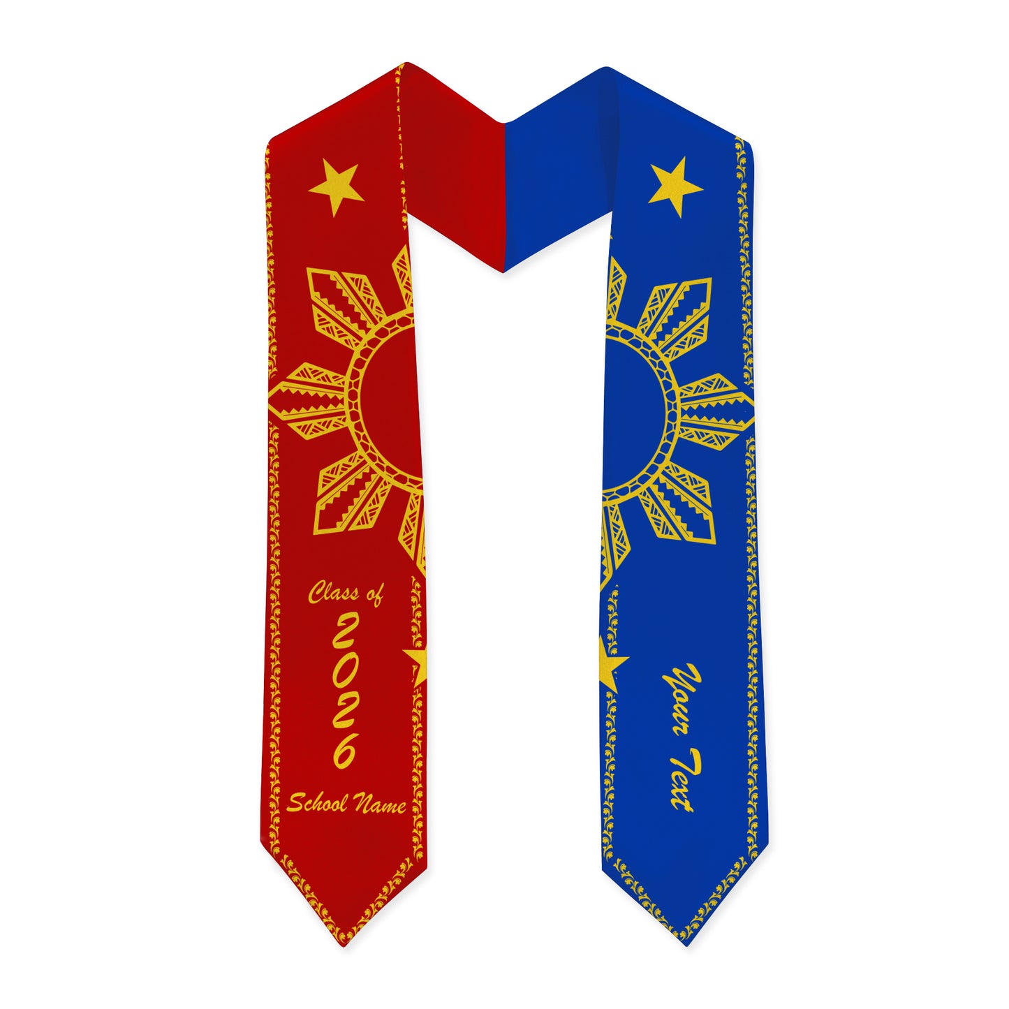 Philippines Filipinos Graduation Stole Custom Sun Star Royal Original Style