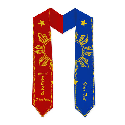 Philippines Filipinos Graduation Stole Custom Sun Star Royal Original Style