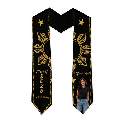 Philippines Filipinos Graduation Stole Custom Custom Sun Star Royal Style Image