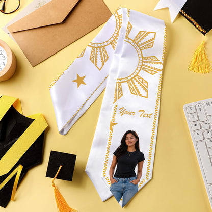 Philippines Filipinos Graduation Stole Custom Custom Sun Star Royal Style Image