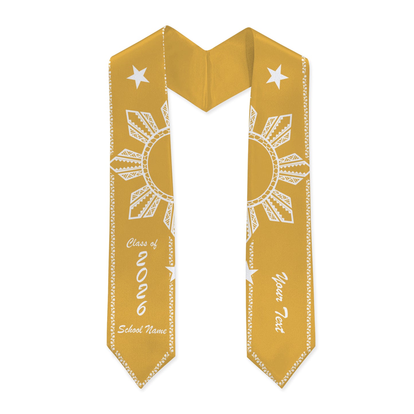 Philippines Filipinos Graduation Stole Custom Sun Star Royal Original Style