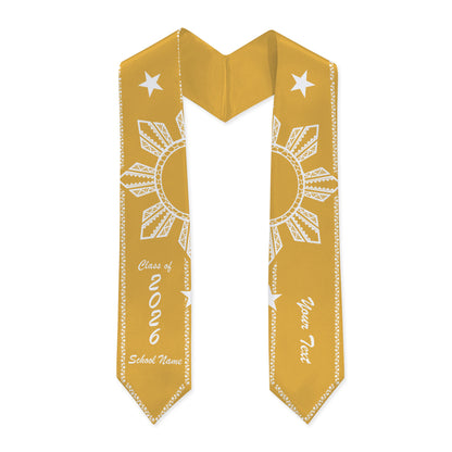Philippines Filipinos Graduation Stole Custom Sun Star Royal Original Style