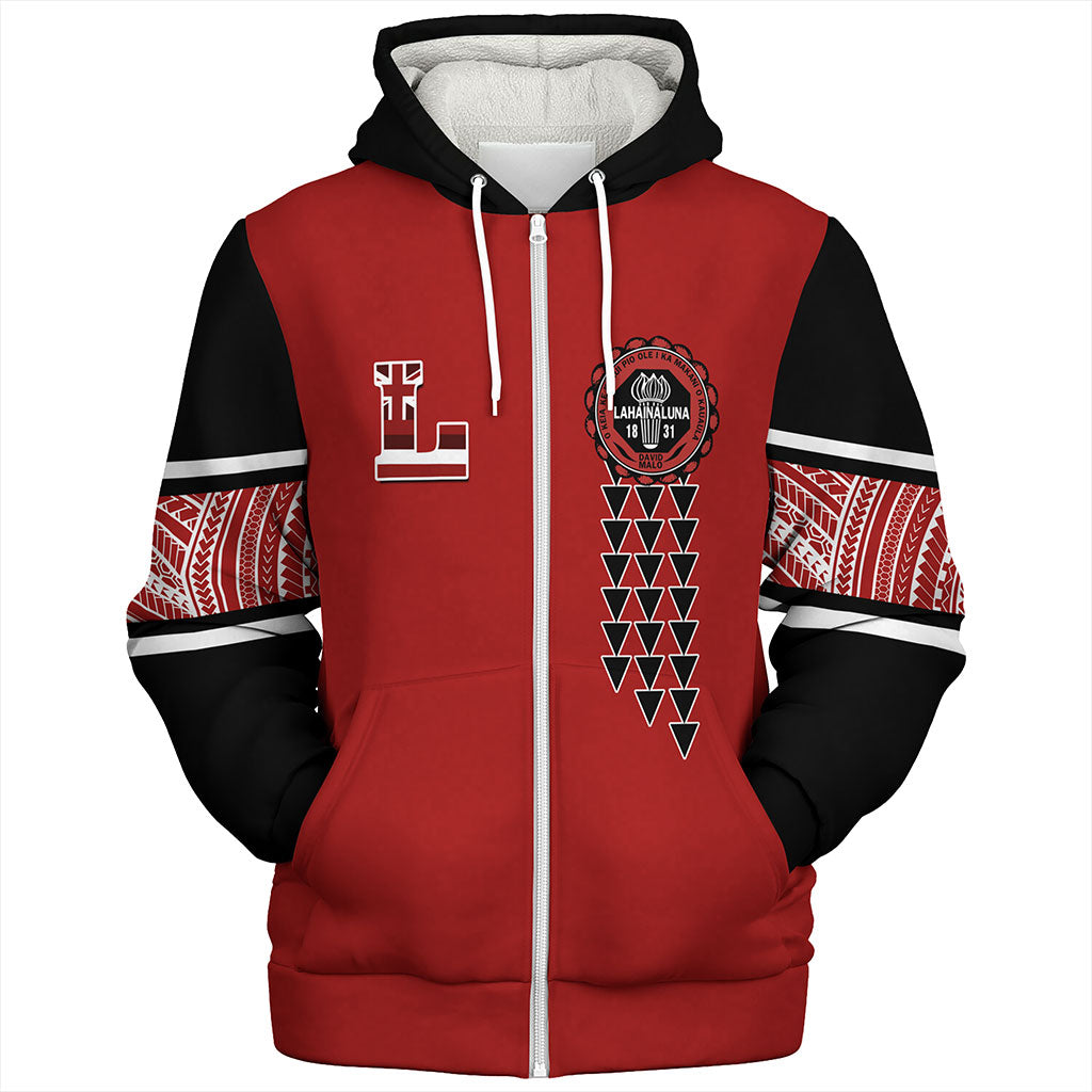 Hawaii Sherpa Hoodie Custom Your Class Lahainaluna High School