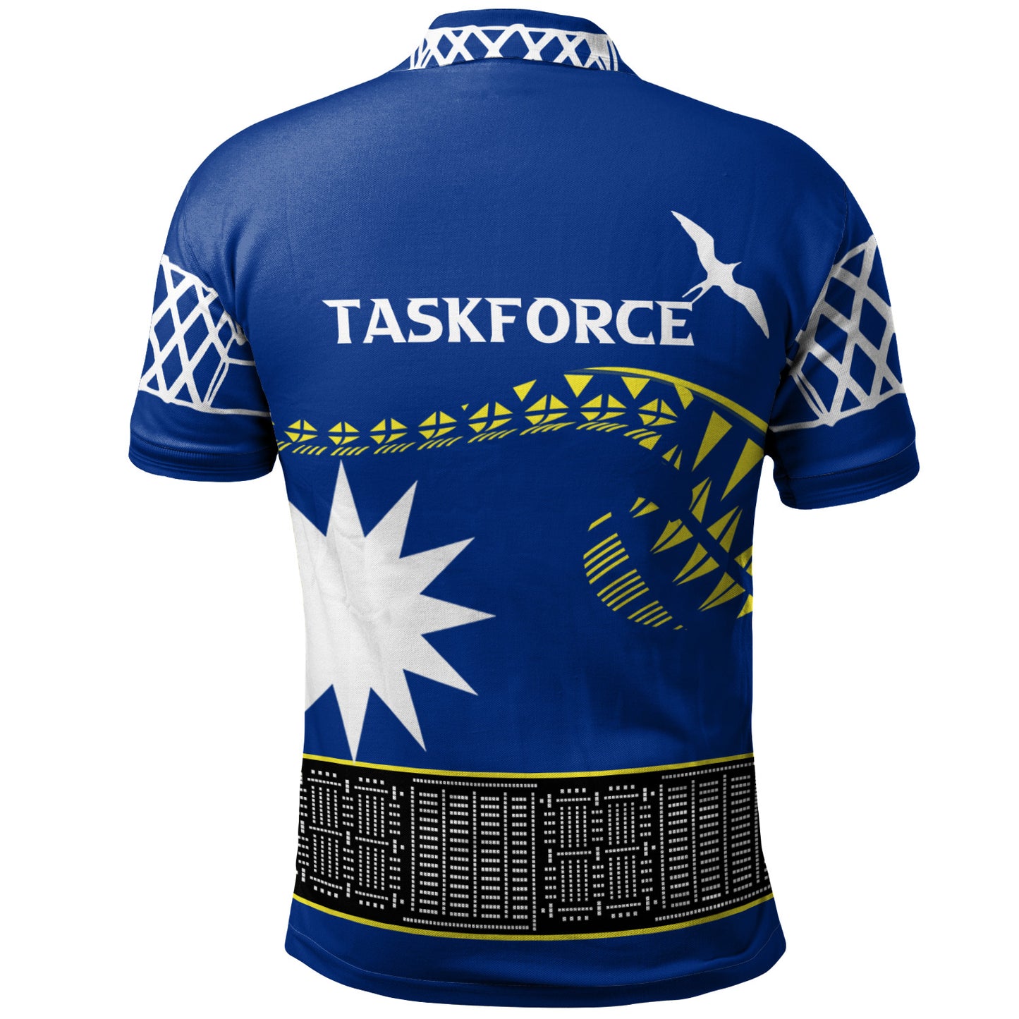Nauru Polynesian Polo Shirt - Nauru Coat Of Arms Polynesian Culture Personalized Polo Shirt
