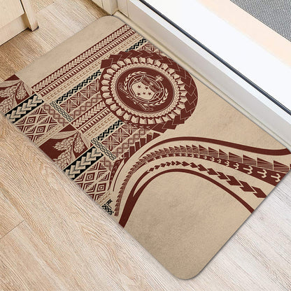 Samoa Door Mat Seal Samoan Siapo Brown Design