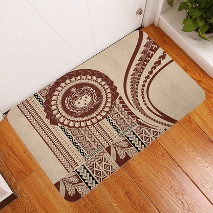 Samoa Door Mat Seal Samoan Siapo Brown Design