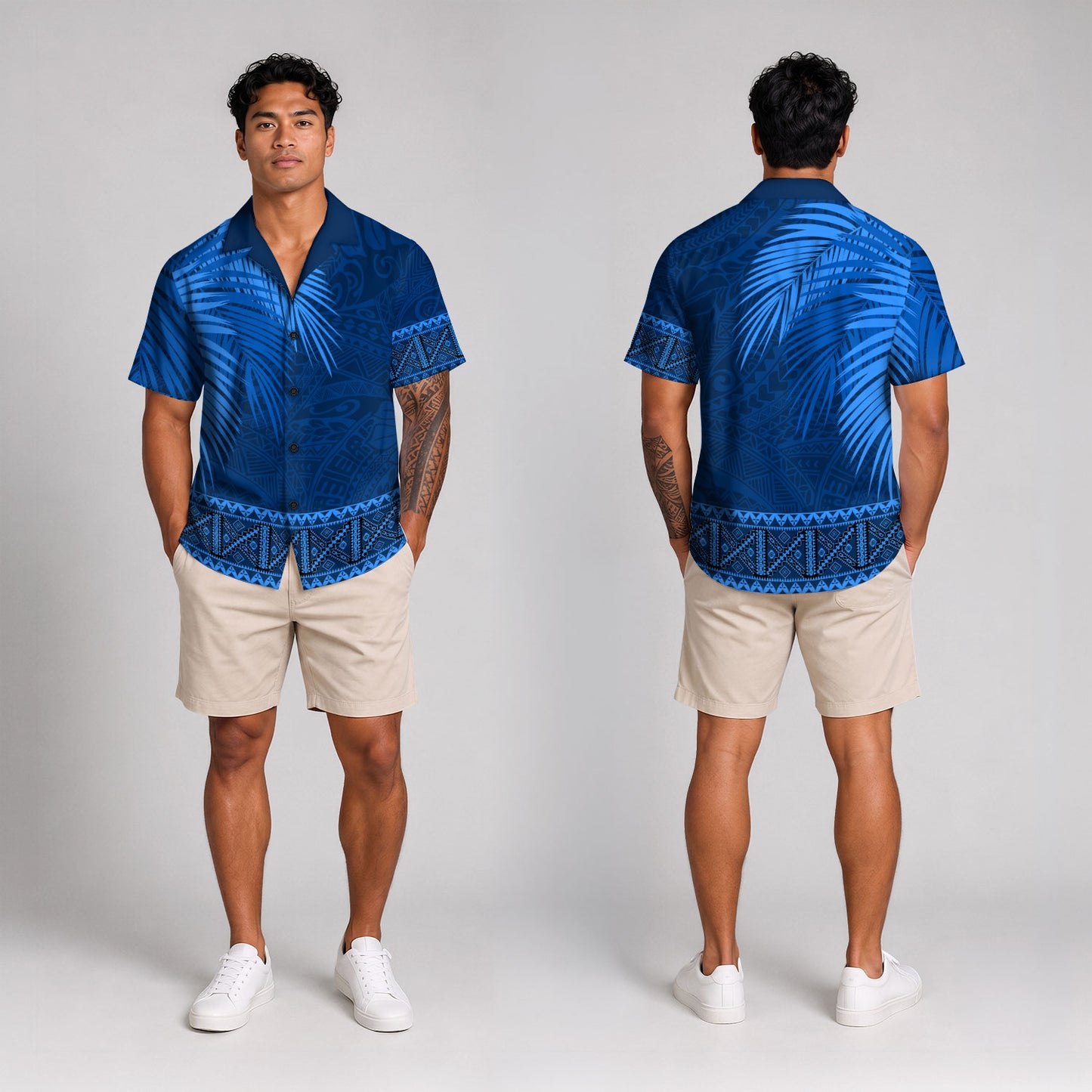 Samoa Combo Family Samoa Masi Dobby Fabric Leaves