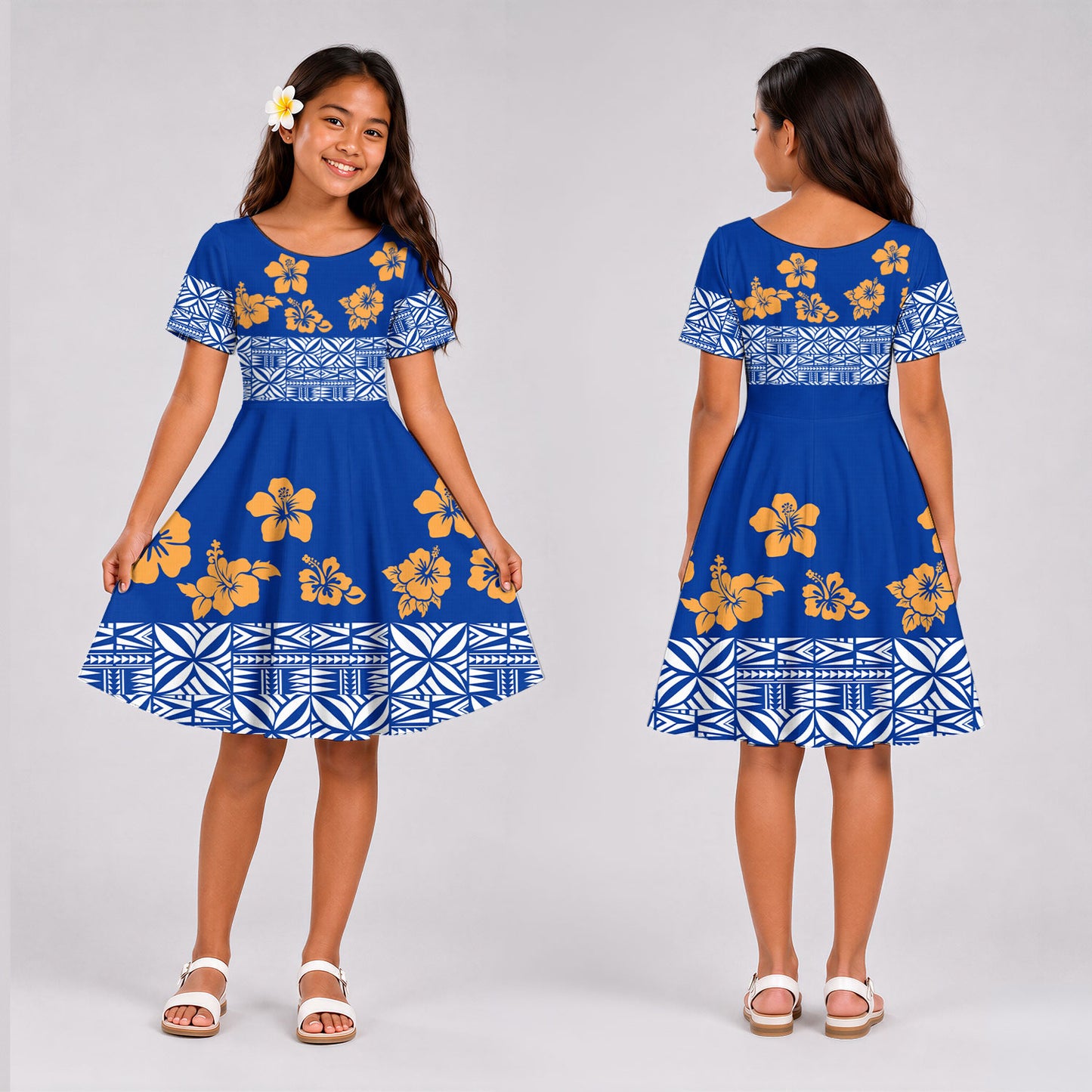 Samoa Combo Family Samoa Tapa Flower Print