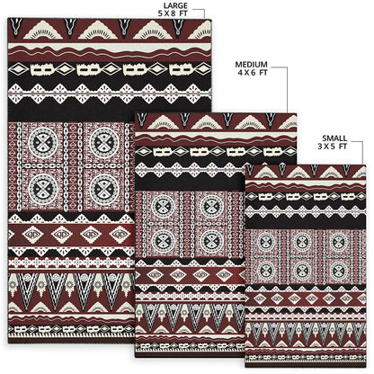 Fiji Area Rug Tapa Bula Pattern