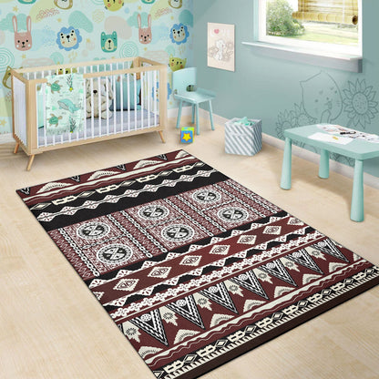 Fiji Area Rug Tapa Bula Pattern