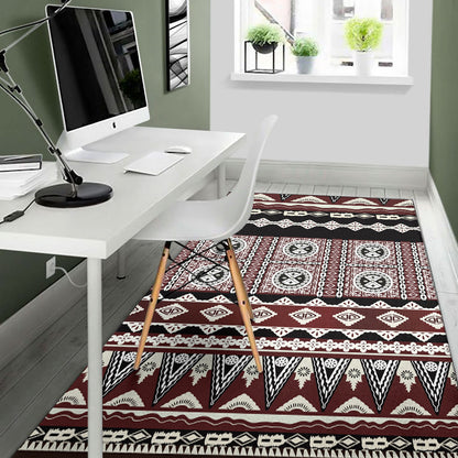 Fiji Area Rug Tapa Bula Pattern