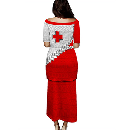 Tonga Puletasi Design Flag With Ngatu Pattern