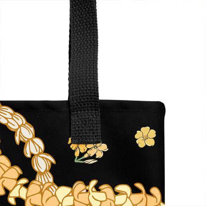 Hawaii Tote Bag Curve Floral Lei